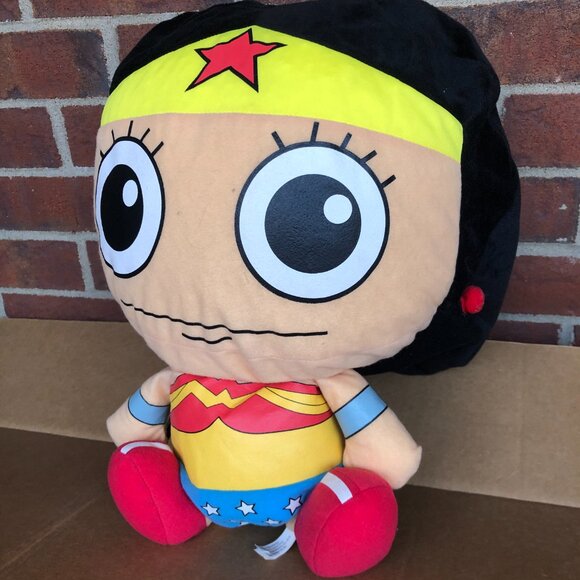 LARGE Toy Factory Chibi Wonder Woman 19-in Big Head Plush DC Comics Originals - Picture 2 of 5